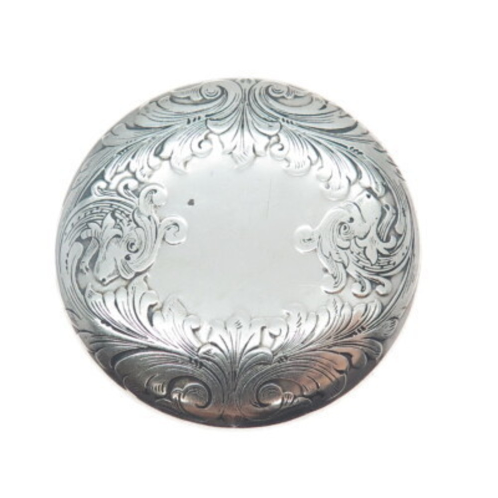 GORHAM 925 Sterling Silver Antique Art Deco Floral Pill / Snuff Box B2423 - Picture 4 of 7